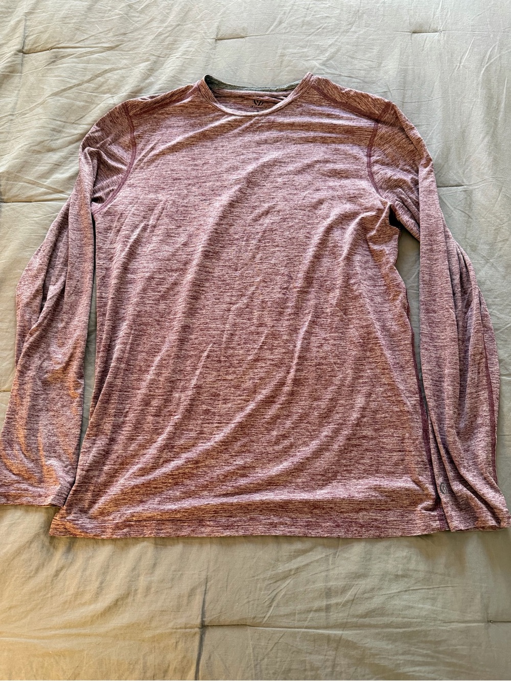 Champion Marled Long Sleeve Tee in Mauve
